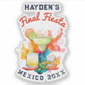 Final Fiesta Welcome Bag Mexico Bachelorette シール (正面)