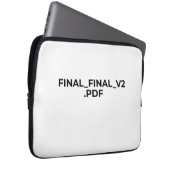 FINAL_FINAL_V2.PDF おもしろミニマリストノートパソコンケース ラップトップスリーブ (正面右)