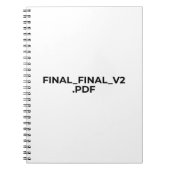 FINAL_FINAL_V2.PDF ミニマリスト デザイナーズノート ノートブック (正面)