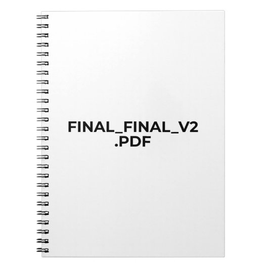 FINAL_FINAL_V2.PDF Minimalist Designer Notebook ノートブック (正面)