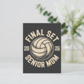 Final Set Senior Mom 2026 Graduation Volleyball  インビテーションポストカード (スタンド正面)
