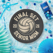 Final Set Senior Mom 2026 Graduation Volleyball  ペーパープレート (パーティー)