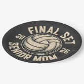 Final Set Senior Mom 2026 Graduation Volleyball  ペーパープレート (アングル)