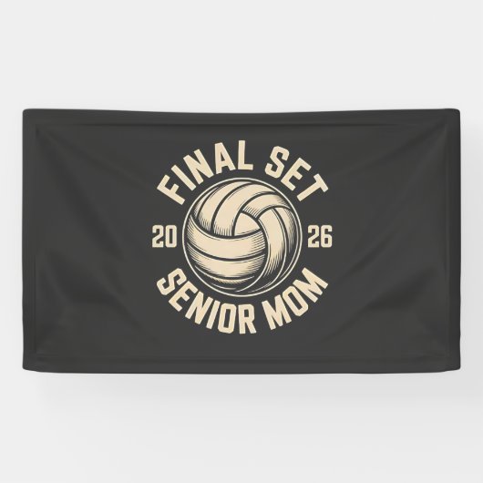 Final Set Senior Mom 2026 Graduation Volleyball  横断幕 (横)