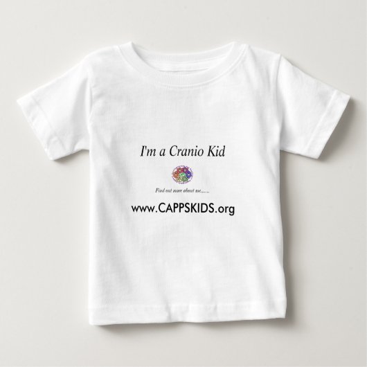 FinalLogo3、私はCranioの子供、www.CAPPSKIDS.org…です ベビーTシャツ (正面)