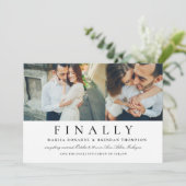 Finally エレガント Black and Whiteの結婚写真 セーブザデート (スタンド正面)