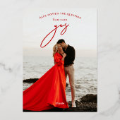 Finally 婚約した Script 2フォト婚約パーティ 箔招待状 (裏面)