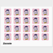 Finally Done Class of 2026 Pink Graduation Sticker スクエアシール (シート)