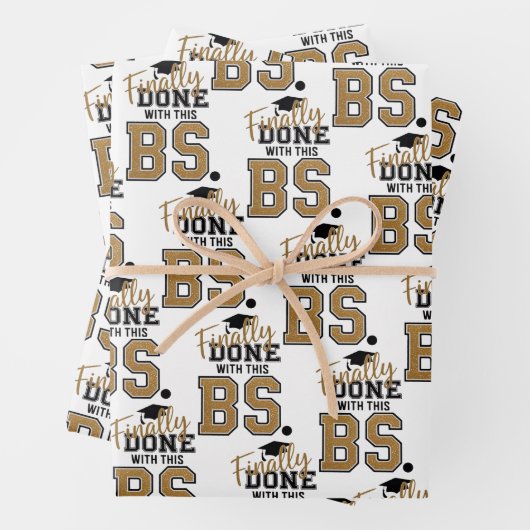 Finally Done With This BS Graduation Graduates  ラッピングペーパーシート (インサイチュ)