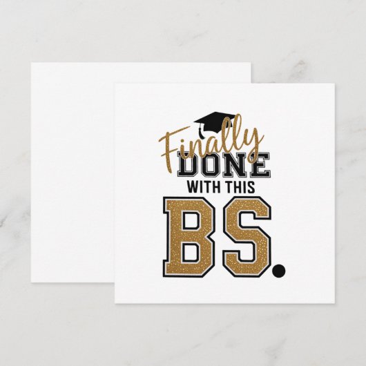 Finally Done With This BS Graduation Graduates  招待状 (正面/裏面)