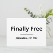 Finally Free Funny Retirement カード (スタンド正面)