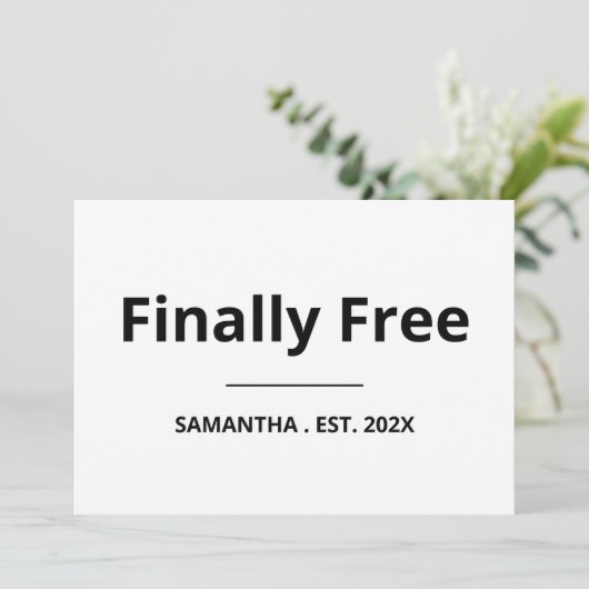 Finally Free Funny Retirement カード (スタンド正面)