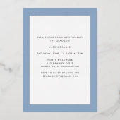 Finally Gold Foil on Blue卒業発表 箔招待状 (裏面)