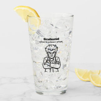 Finally Graduated Mug: Transparent Glass, Humorous タンブラーグラス