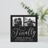 Finally Minimalist結婚の2枚の写真Save the Date セーブザデート (スタンド正面)
