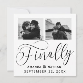 Finally Minimalist結婚の2枚の写真Save the Date セーブザデート