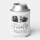 Finally Minimalist結婚の2枚の写真Save the Date 缶クーラー (缶正面)