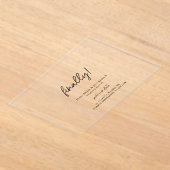 Finally Script Minimalist Wedding Save the Date アクリル招待状 (レイダウン)