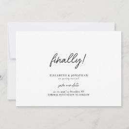 Finally Script Minimalist Wedding Save the Date セーブザデート