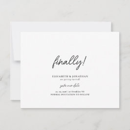 Finally Script Minimalist Wedding Save the Date セーブザデート