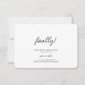 Finally Script Minimalist Wedding Save the Date セーブザデート (正面)