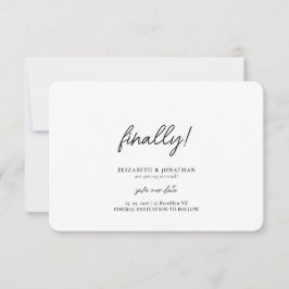 Finally Script Minimalist Wedding Save the Date セーブザデート