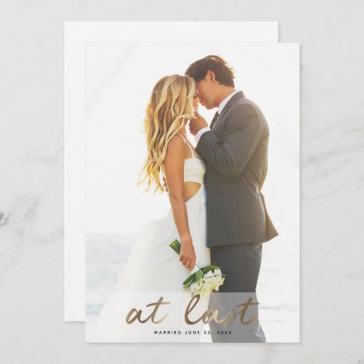 Finally, Wedding Announcement and Invite 招待状 (正面/裏面)