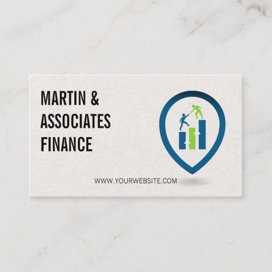 Finance Bar Graph Logo | データ 名刺 (正面)