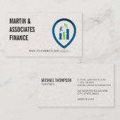 Finance Bar Graph Logo | データ 名刺 (正面/裏面)