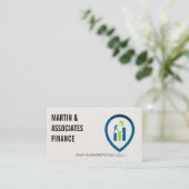 Finance Bar Graph Logo | データ 名刺 (スタンド正面)