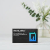 Finance Chart Graph Document Logo 名刺 (スタンド正面)