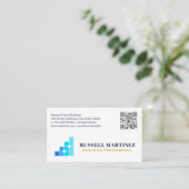Finance Corporate Logo | QRコード 名刺 (スタンド正面)