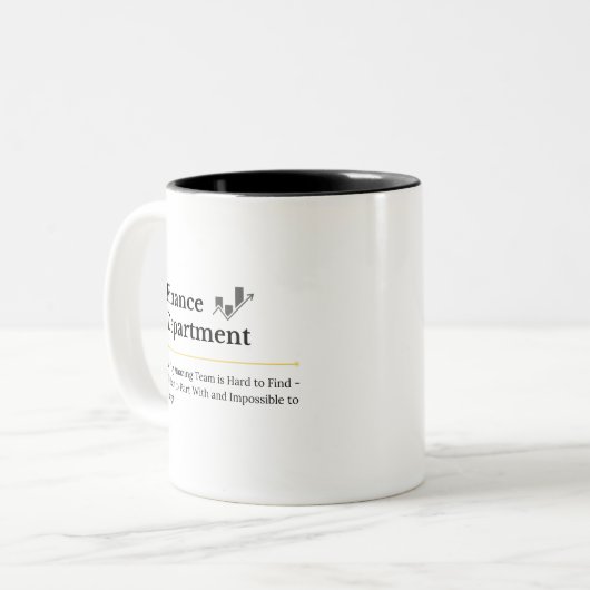 Finance Department Personalized Mug ツートーンマグカップ (正面左)