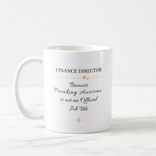 Finance Director Office Quote コーヒーマグカップ (左)