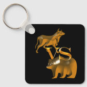 Finance Golden Bear Vs Bull キーホルダー (正面)