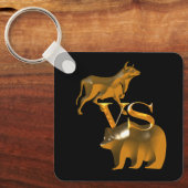 Finance Golden Bear Vs Bull キーホルダー (正面)