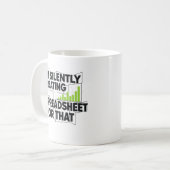 Finance Growth Chart Motivational Mug コーヒーマグカップ (正面左)