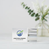 Finance Logo | 会計士の記録管理本 名刺 (スタンド正面)