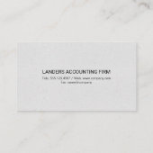 Finance Logo | 会計士の記録管理本 名刺 (裏面)