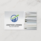 Finance Logo | Accountant Record Keeping Books 名刺 (正面)