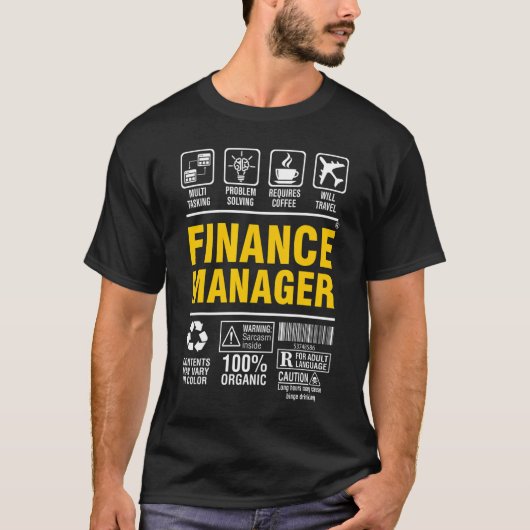 Finance Manager Multitasking Problem Solving Coffe Tシャツ (正面)