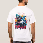 Finance Shark Tシャツ – 漫画クールデザイン (裏面)