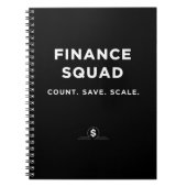 Finance Squad – Count. Save. Scale ノートブック (正面)