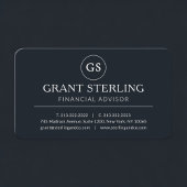 Financial Advisor Black Professional 名刺