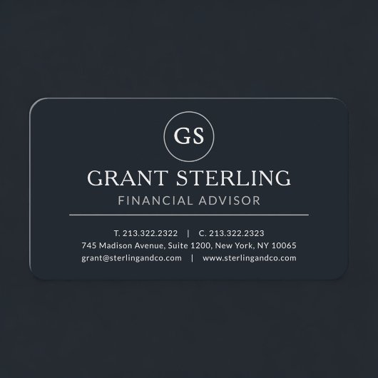 Financial Advisor Black Professional 名刺