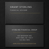 Financial Advisor Black Professional 名刺