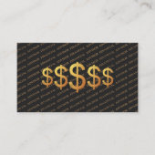 Financial Advisor Dollar Symbol Finance Management 名刺 (正面)