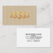 Financial Advisor Dollar Symbol Wealth Management 名刺 (正面/裏面)