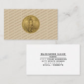 Financial Advisor Gold Coin Money Management Pro 名刺 (正面/裏面)