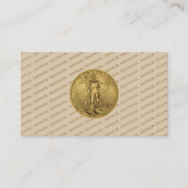 Financial Advisor Gold Coin Money Management Pro 名刺